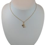 Prívesok zo 14k zlata, mačka s čiernym chvostom