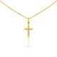 Prívesok zo 14k zlata, zdobený krížikom