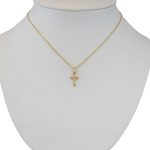 Prívesok zo 14k zlata, zdobený krížikom