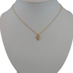 Prívesok zo 14k zlata, srdce, zdobený kryštálmi