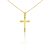 Prívesok zo 14k zlata, kríž, s krištáľovým zdobením na okrajoch