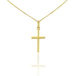 Prívesok zo 14k zlata, jednoduchý kríž