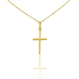 Prívesok zo 14k zlata, jednoduchý kríž