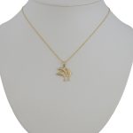 Prívesok zo 14k zlata, delfíny, dve farby