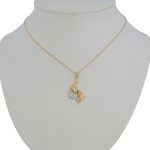 Prívesok zo 14k zlata, delfíny, trikolóra