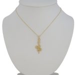 Prívesok zo 14k zlata, šupinatý had