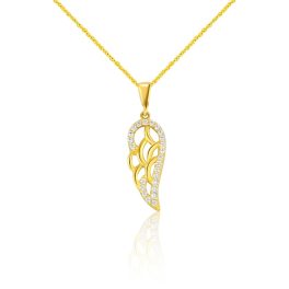 Prívesok zo 14k zlata, trblietavé anjelské krídla