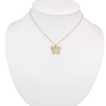 Prívesok zo 14k zlata, dvojfarebný motýľ