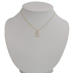 Prívesok zo 14k zlata, krištáľové srdce