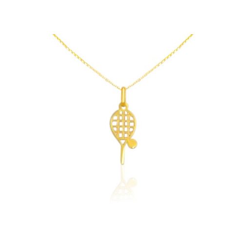 Prívesok zo 14 kt zlata s loptičkou na tenisovú raketu