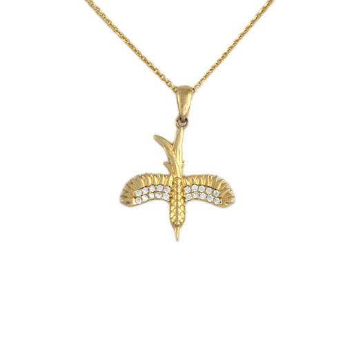 Prívesok zo 14k zlata, plachetnica