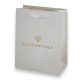 Ajándéktáska Ékszerkirály logóval, 19x26 cm, fényes fehér