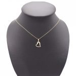 Prívesok srdiečko zo 14k zlata s kryštálmi