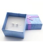 Farebná šperkovnica, 4x4 cm, modrá