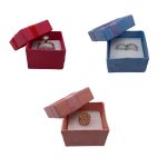 Farebná šperkovnica, 4x4 cm, modrá