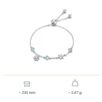 Ezüst női karkötő hópehellyel