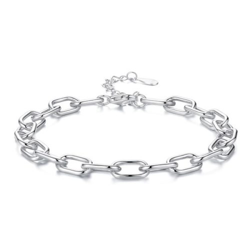 Ezüst karkötő vastag szemekből