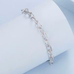 Ezüst karkötő vastag szemekből