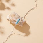 Ezüst karkötő türkizzel