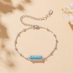 Ezüst karkötő türkizzel