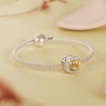 Ezüst charm ginkgkolevéllel