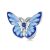 Ezüstcharm, kék pillangó