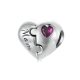 Ezüstcharm, szívpuzzle