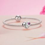 Ezüstcharm, szívpuzzle