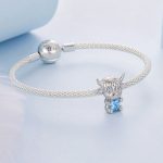 Ezüst charm (925), boci szívvel