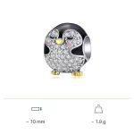Ezüst charm, pingvin