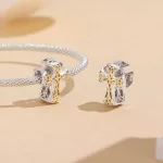 Ezüst charm, kereszt