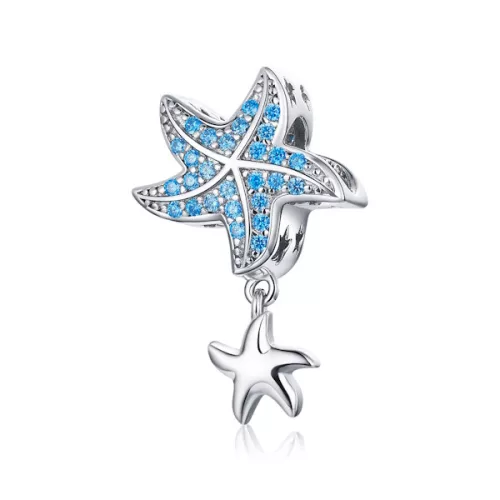 Ezüst charm, tengeri csillag