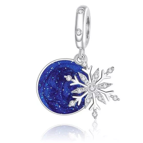 Ezüst charm, hópehely