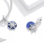 Ezüst charm, hópehely
