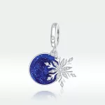 Ezüst charm, hópehely