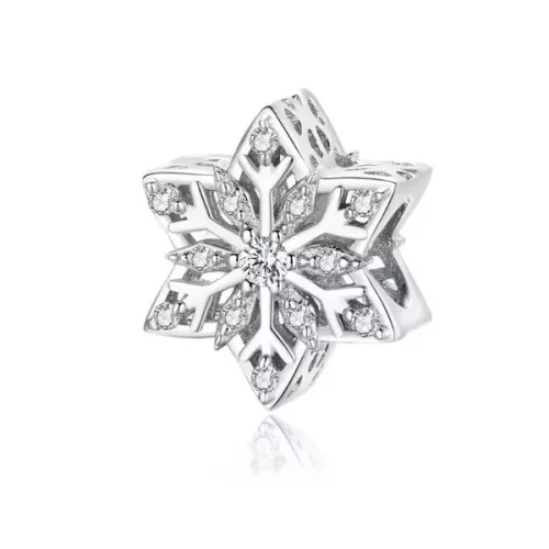 Ezüst charm, hópehely