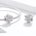 Ezüst charm, hópehely