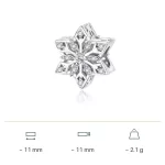 Ezüst charm, hópehely
