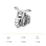 Strieborný prívesok, motorka