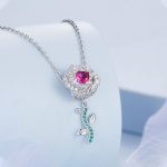 Ezüst charm, rózsa