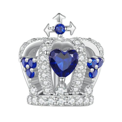 Ezüst charm, korona