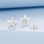 Ezüst fülbevaló, csillag