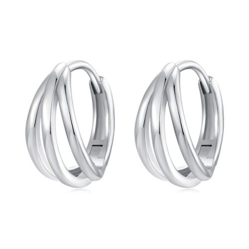 Ezüst karika-fülbevaló