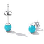 Ezüst fülbevaló türkizzel