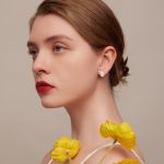 Ezüst fülbevaló, kristályos vízcsepp