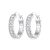 Ezüst karika-fülbevaló kristályokkal