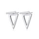 Ezüst fülbevaló, háromszög