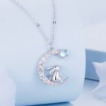 Ezüst női nyaklánc nyuszival