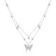 Ezüst női nyaklánc pillangómedállal
