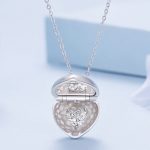 Ezüst női nyaklánc nyitható szívmedállal
